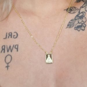 Escapulário com Mini Medalhas Banhado em Ouro 18k