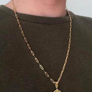 Pingente Ferradura com Cavalo Banhado em Ouro 18k